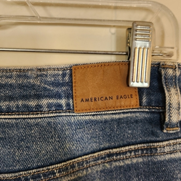 American Eagle Outfitters Colorful Fun Graffiti Distressed Mom Jeans Size 6 - Picture 7 of 16